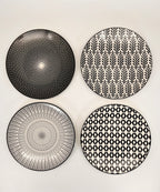 Set 4 Piatti Piani  in Porcellana Decorata – 27x2,5 cm