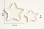 Set Piatti Natalizi a Forma di Stella – Porcellana 25×25x3,5 cm / 18×18x2 cm