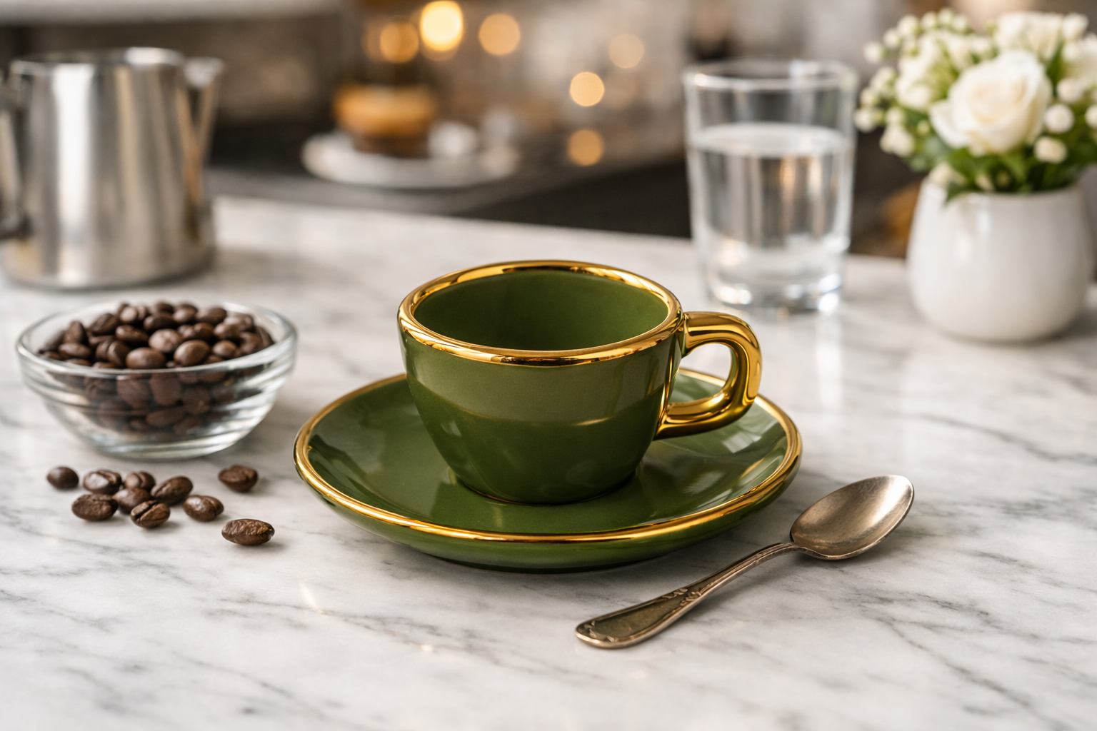 Lady Cup - Verde (set 6 tazze da caffè con piattino)