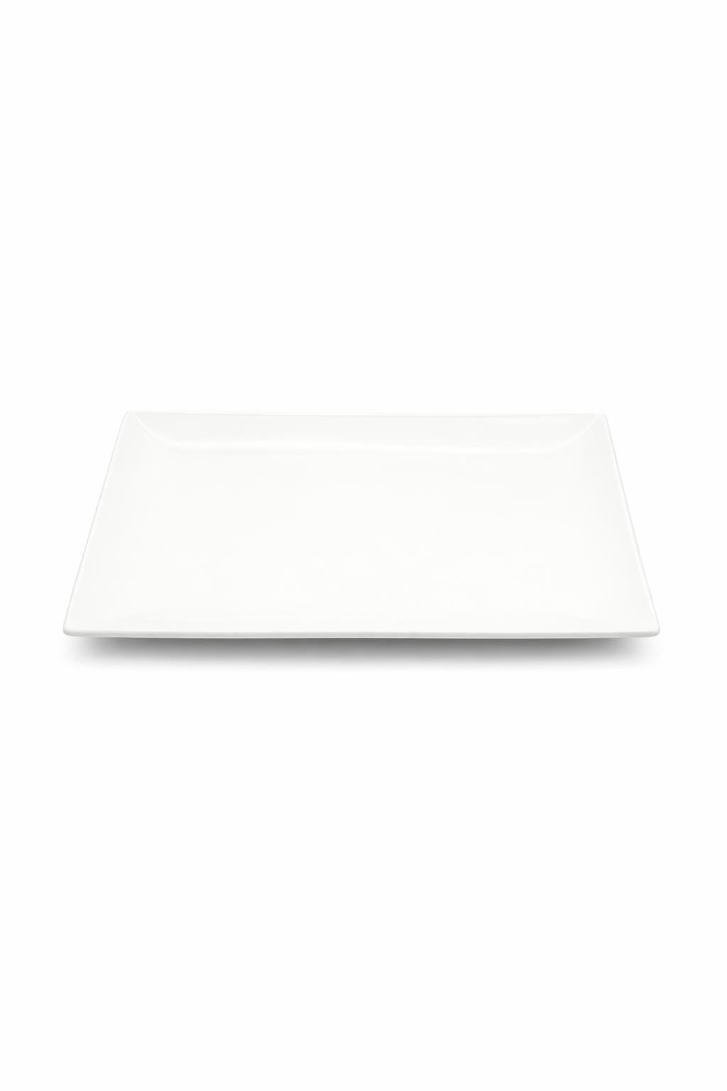 Piatto Rettangolare in Porcellana Bianca 34 x 24 cm – Piatto Piano Elegante per Primi e Secondi, Uso Casa e Ristorante