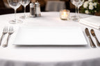 Piatto Rettangolare in Porcellana Bianca 34 x 24 cm – Piatto Piano Elegante per Primi e Secondi, Uso Casa e Ristorante