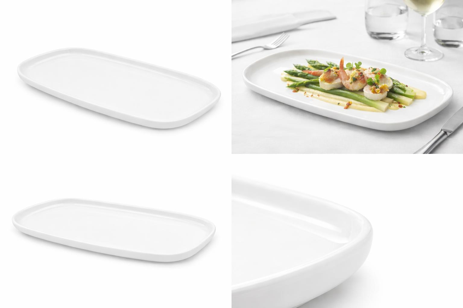 Piatto Ovale da Portata 31x17 cm in Porcellana Bianca – Piatto per Primi e Secondi, Pesce e Carne – Design Elegante per Tavola e Ristorante