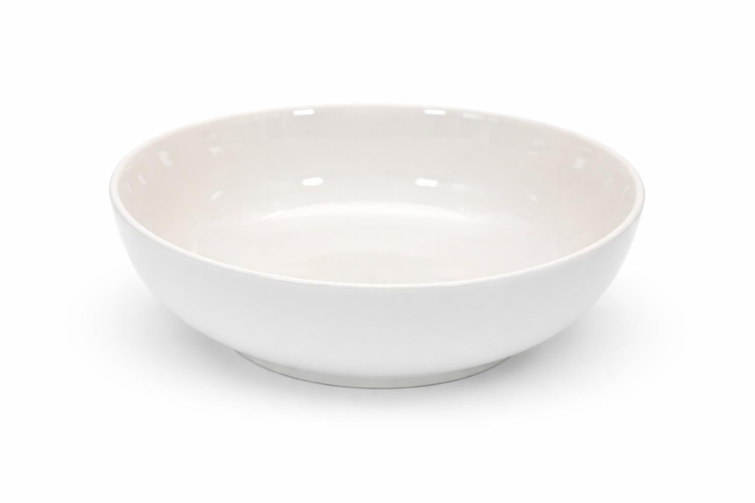 Insalatiera Grande 25 cm in Porcellana Bianca – Ciotola da Tavola per Insalata, Pasta Fredda e Frutta – Lavastoviglie e Microonde