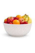 Insalatiera a Fiore 23,5 cm in Porcellana Bianca – Ciotola Grande per Insalata, Frutta e Macedonia – Elegante, Lavastoviglie e Microonde