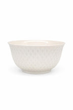 Insalatiera diamond in Porcellana Bianca Ø 20 cm – Altezza 10,5 cm – Ciotola Elegante per Insalata, Frutta, Pasta e Contorni – Lavabile in Lavastoviglie