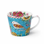 Tazza da Latte in Porcellana 450 ml – Decorazione Japan Birds – Tazza Grande Colazione – Idea Regalo Elegante