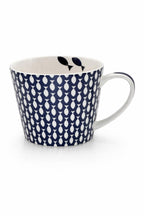 Tazza da latte grande in porcellana decorata 450 ml – tazza colazione elegante – idea regalo