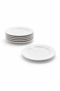 Set 6 Piattini da Caffè Ø 11,5 cm in Porcellana Bianca – Piattini Espresso Eleganti e Resistenti