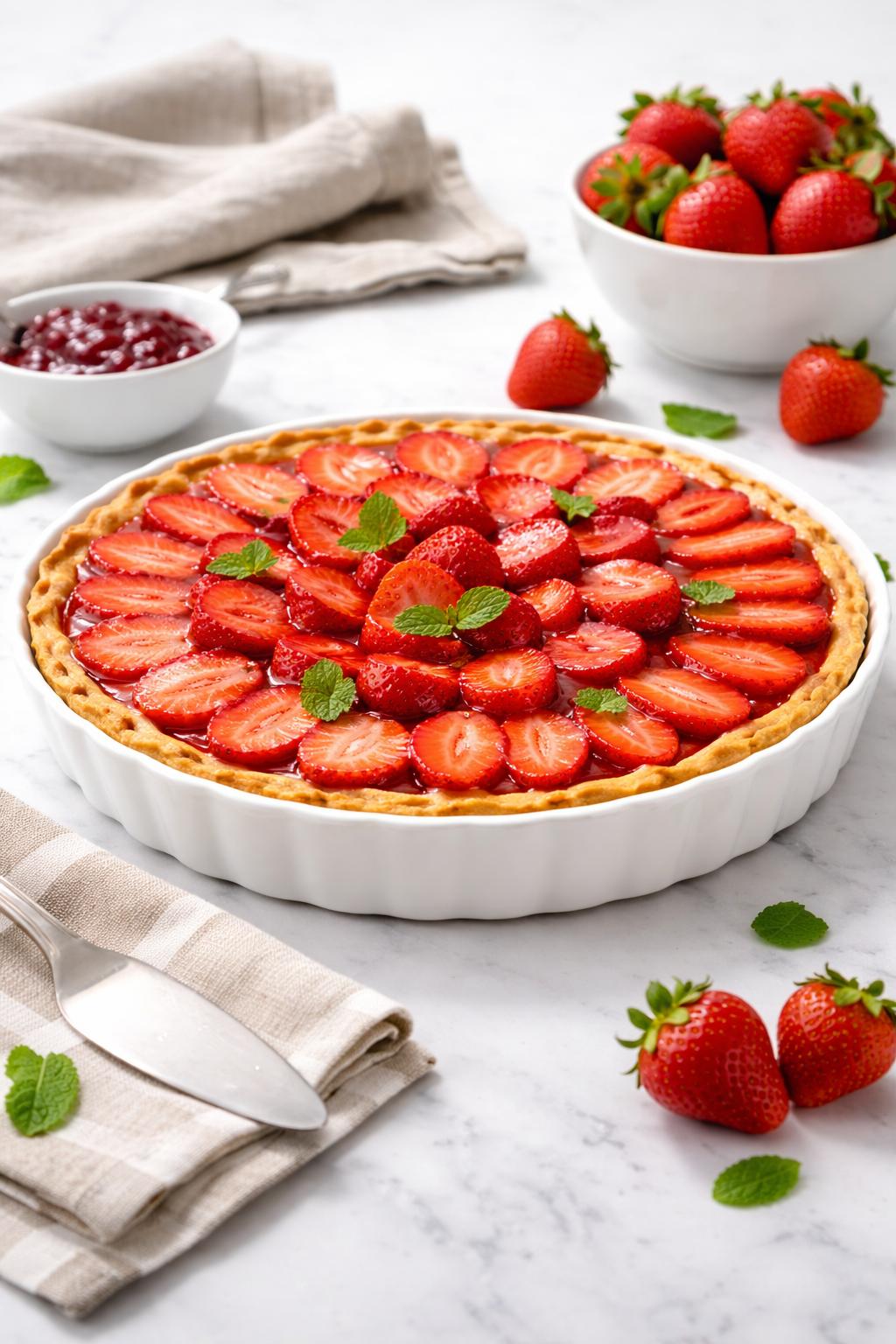 Teglia Crostata Ø 27 cm h 4,5 cm in Porcellana Bianca