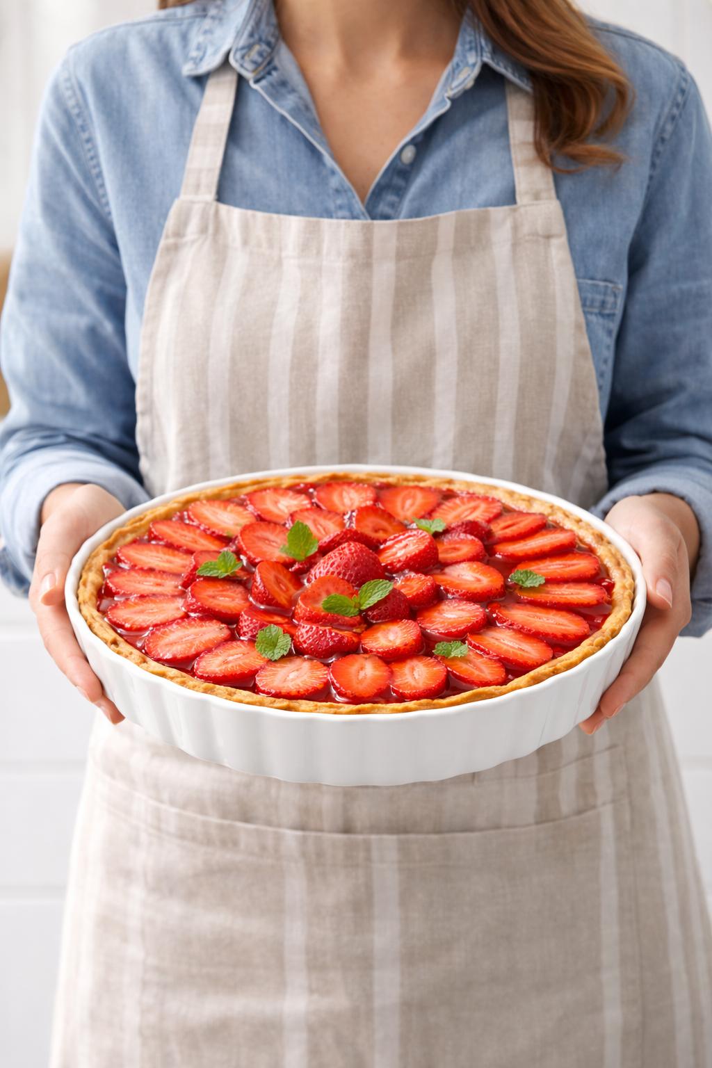 Teglia Crostata Ø 27 cm h 4,5 cm in Porcellana Bianca