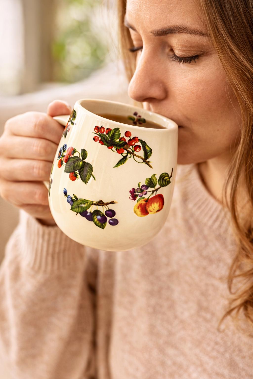 Set 4 Tazze Mug 300 ml in Porcellana Decorata