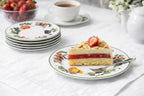 Set 6 Piatti Dessert Pane Ø 15,5 cm in Porcellana Decorata Frutta