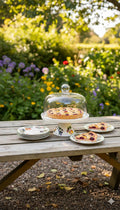 Set 6 Piatti Dessert Pane Ø 15,5 cm in Porcellana Decorata Frutta