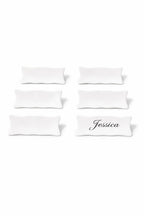 Set 6 Pezzi Segnaposto in Porcellana Personalizzabili cm 6 x 2,5