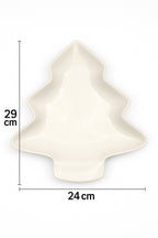Piatto Natalizio a Forma di Albero di Natale - Porcellana 29×24x3 cm