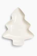 Piatto Natalizio a Forma di Albero di Natale - Porcellana 29×24x3 cm