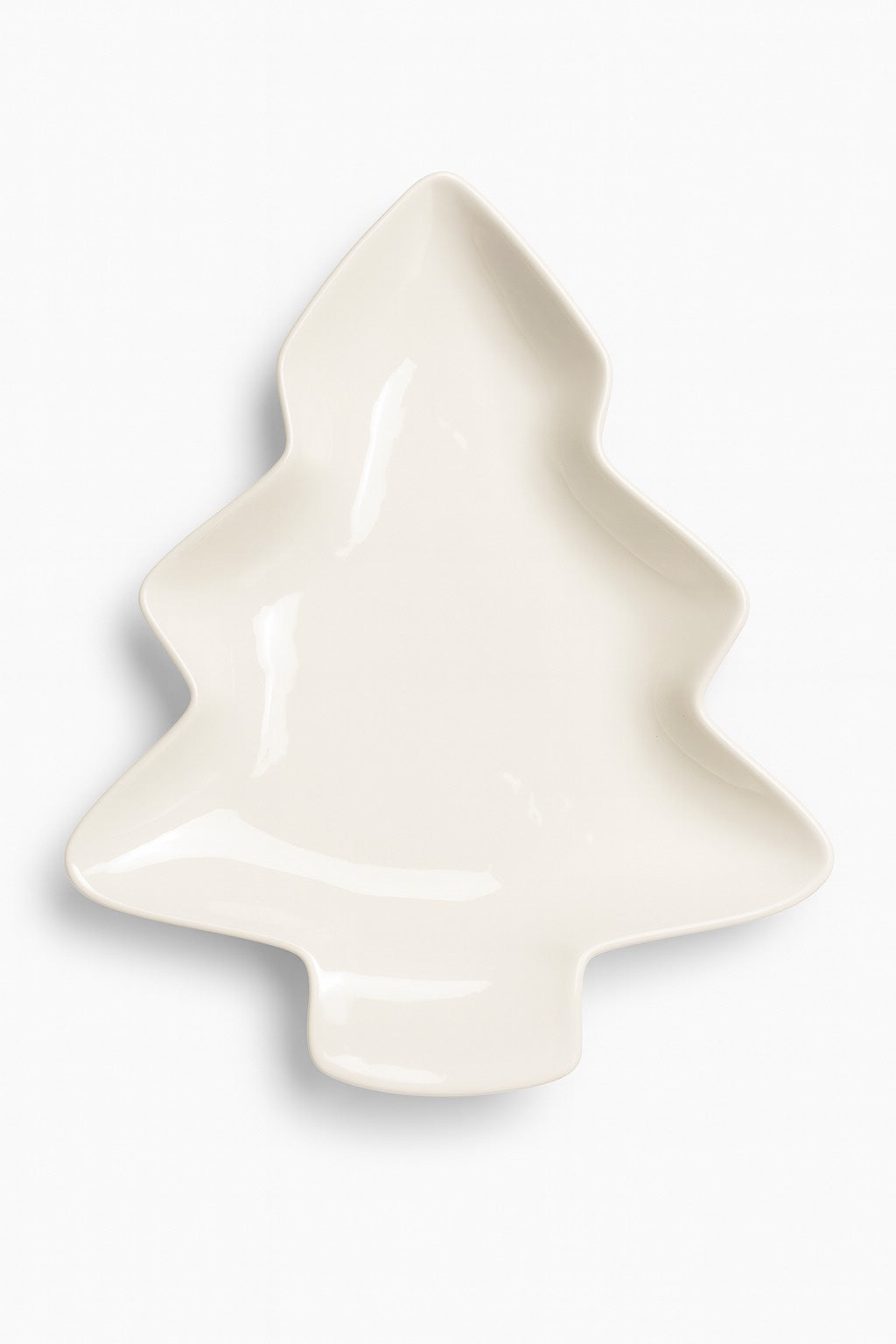 Piatto Natalizio a Forma di Albero di Natale - Porcellana 29×24x3 cm