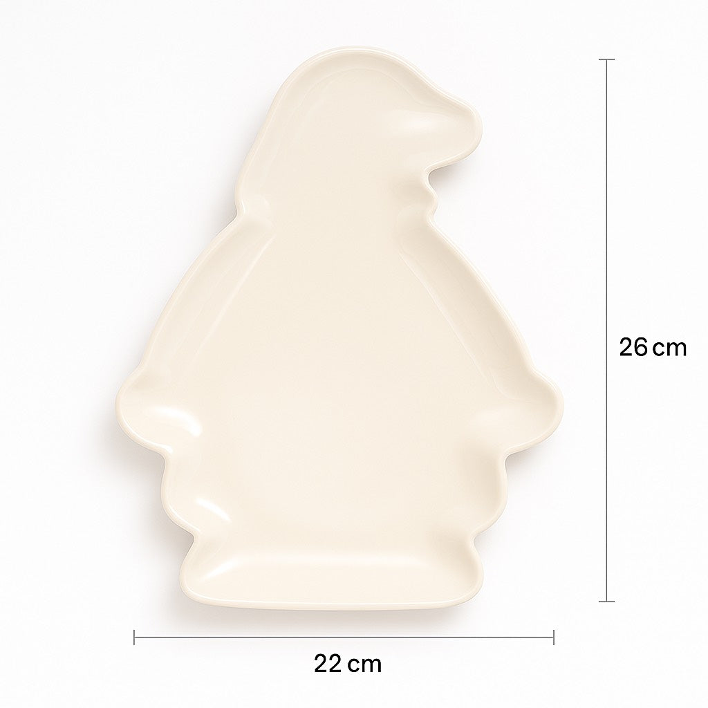 Piatto in Porcellana a Forma di Babbo Natale – 26 x 22 cm