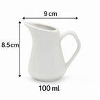 Set 6 pezzi Mini Bricco per Latte in porcellana – 100 ml