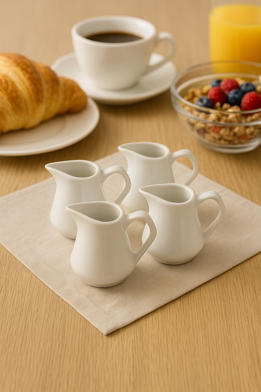 Set 6 pezzi Mini Bricco per Latte in porcellana – 100 ml