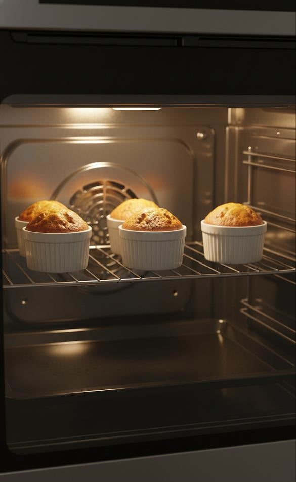 Set 6 Pirottini da Forno in Porcellana Bianca (Ramekin) 9 cm x 5 cm - 170 ml