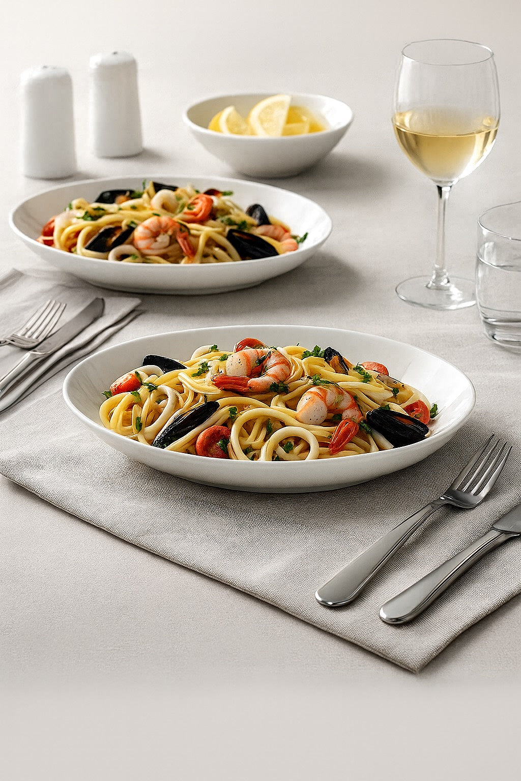 Set 4 Piatti a Gondola in Porcellana Bianca – 26×19x5 cm