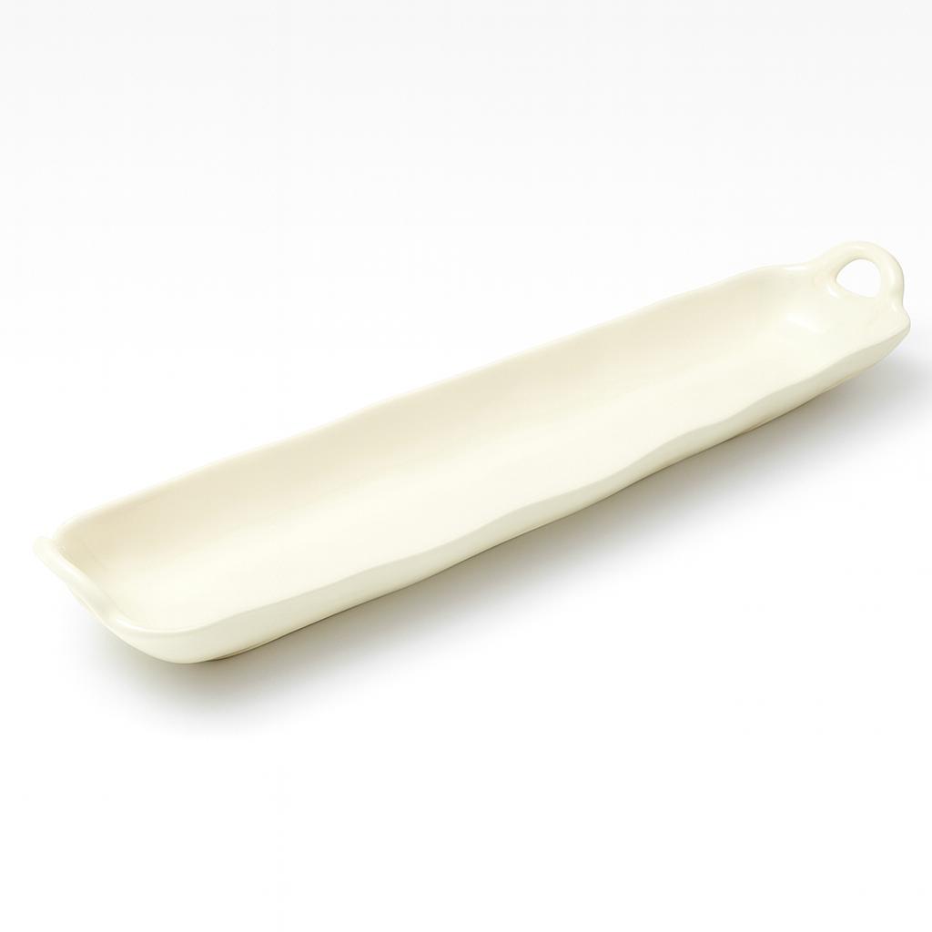 Piatto Porta Mazzarelle in Porcellana Bianca – 37 x 9 cm, H 6