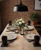 Set 4 Piatti Piani  in Porcellana Decorata – 27x2,5 cm