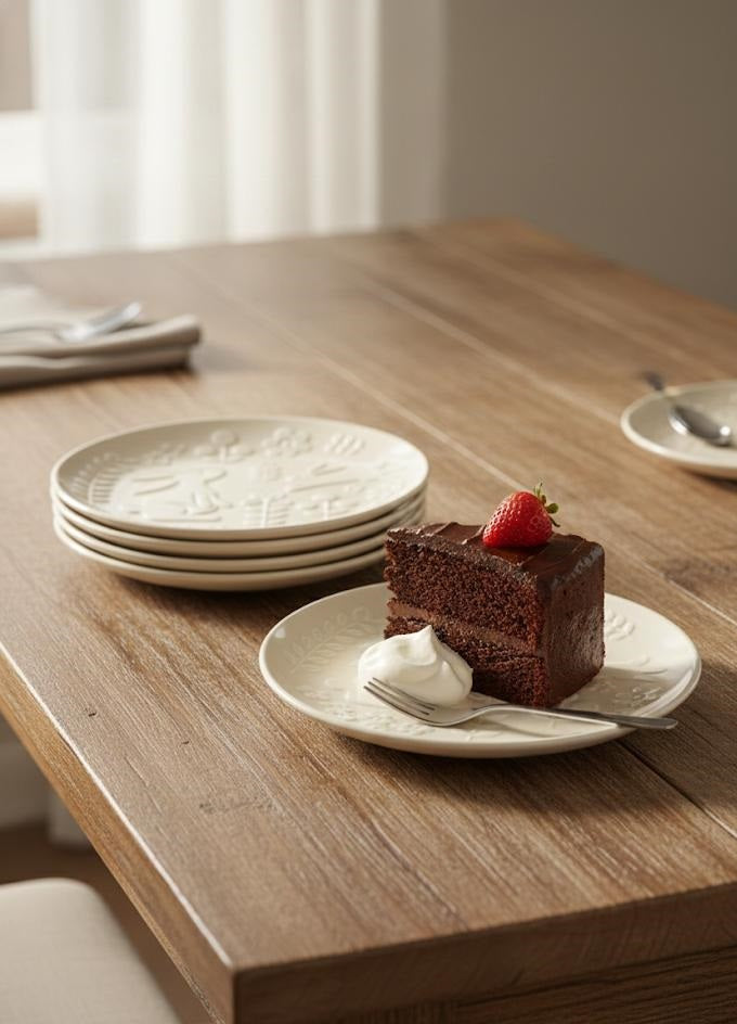 Set 6 Piatti Dessert in Porcellana 17,5 cm