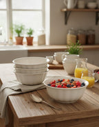 Set 4 Piatti a Ciotola in Porcellana – Ø 16,5 cm H 7