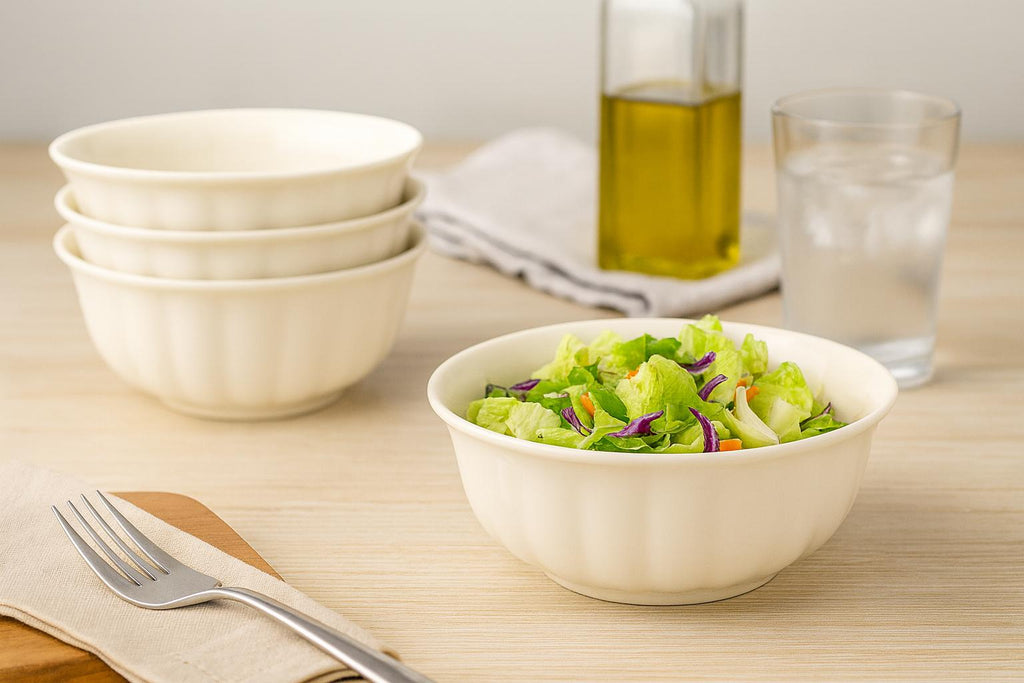 Set 4 Piatti a Ciotola in Porcellana – Ø 16,5 cm H 7