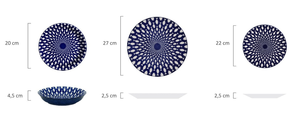 Reactive Fish (set piatti da 12 pezzi)