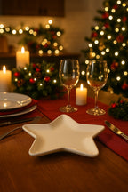 Piatto Natalizio a Forma di Stella – Porcellana 25×25x3,5 cm