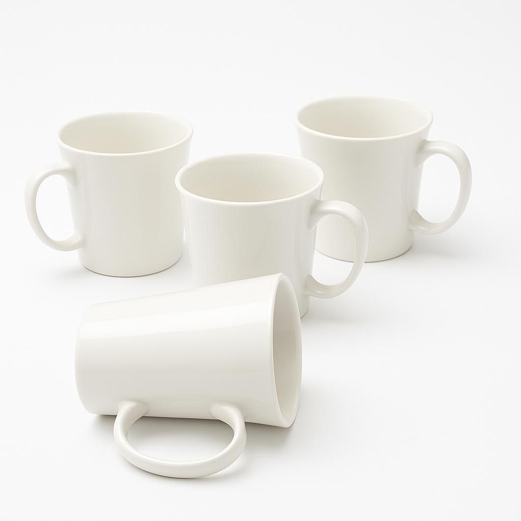 Set 4 Mug in Porcellana 300 ml