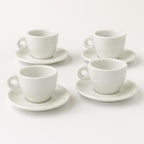 Set 4 Tazze da Tè con Piattino in Porcellana  ML 180