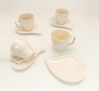 Set 4 Tazze Love con Piatto – 180 ml