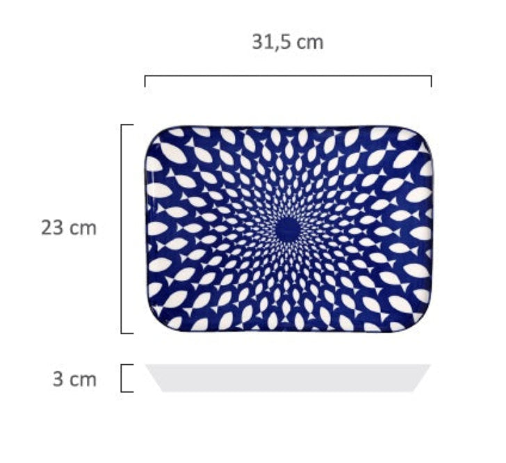 vassoio porcellana colorato